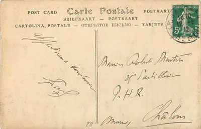 Chartres — Katedra, widok z Porty Guillaume — ND Phot. — Rewers