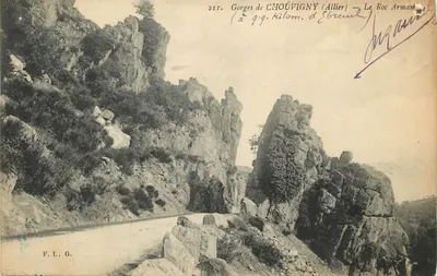 Gorges de CHOUVIGNY (Allier) — Le Roc Armand — F.L.G. n°211