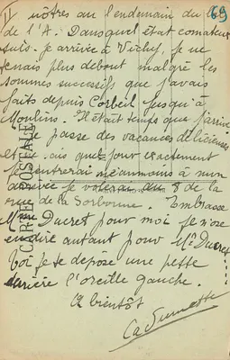 Vichy - Um Canto do Novo Parque - O Lago dos Cisnes — editor Vichy, n° 643 — Verso