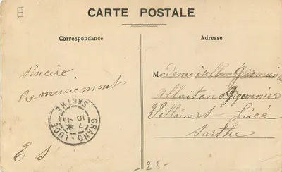 Stara pocztówka 242 Chartres Eure na bramie Guillaume i strzałkę — Rewers