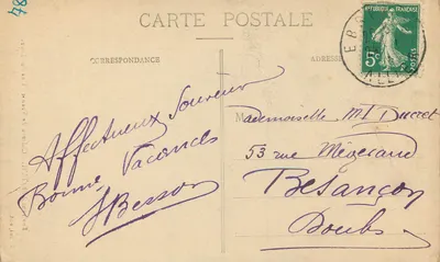 Environs d'Ébreuil - Château de Veauce - Uma das Torres - Mlle Morand, éd. — Verso