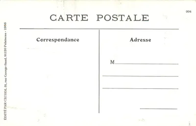 Tecelagem à mão no Limousin — J. Puissat, puot.-edit. — Verso