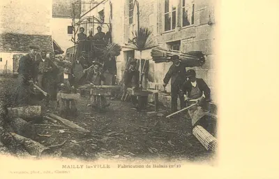 Mailly-la-Ville — Fabricação de vassouras — Desvignes, fot. edit. Clamecy (n°1)