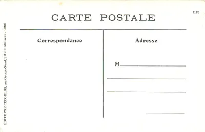 Scena del Centro — Lavoratore del rame e del ferro nel paese — Bessot e Guionne, Ed. Brive — Verso