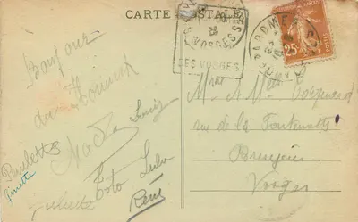 LE HOHNECK (alt. 1366 m.) — Plus de Frontière! — Widok na Dolinę Jezior Retournemer i Longemier — Wydawnictwo Bernex — Rewers
