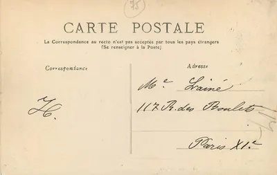 Vincennes — Wieża — Kolekcja F. Fleury n°19 — Rewers