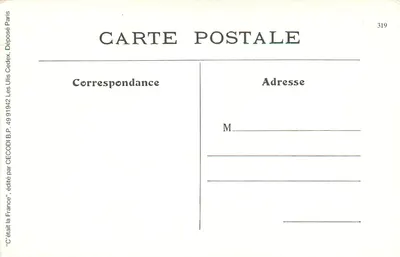 Niort — Tipos e trajes do Poitou — Preparação dos Tourteaux — Coleção Clouzot, Niort — Verso