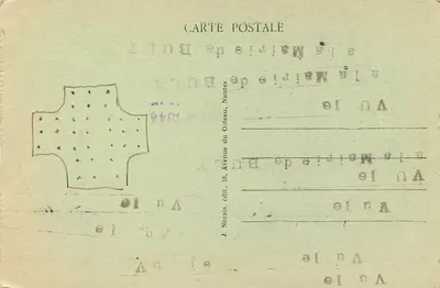 ILHA de RÉ - A Praia do Bois — J. Nozais, editora 18, Avenida do Coteau, Nantes — n° 232 — Verso
