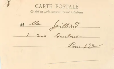 Château de Chantilly — Invoer — B. R., Parijs — Achterkant
