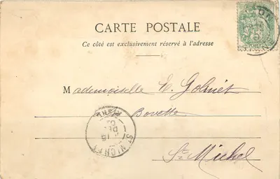 Bilhete postal antigo Anor pres Fourmies — Verso