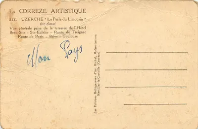 Uzerche — Perła Limousin — Wydawnictwo Michel — Rewers