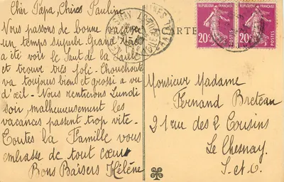 Wodospad Lys, blisko Bort — Corrèze — Barbat, Wydawnictwo - Bort — Rewers