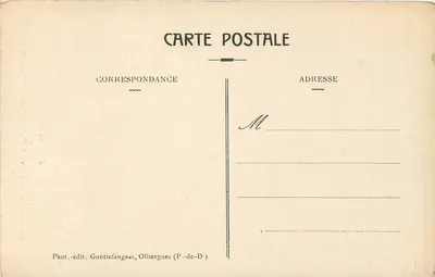 Wnętrze kościoła Moutier — Thiérs, Auvergne — Phot.édit. Gouttefangeas, Olliergues (P-de-D) — Rewers