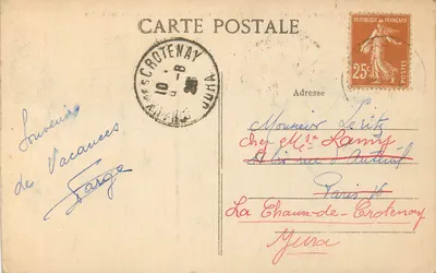 Treignac (Corrèze) — Dolina Vézère — Widok z Rocher des Folles — Rewers