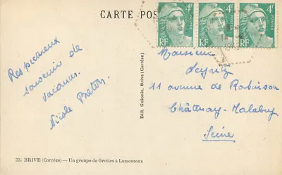 Grotte de Lamouroux — Brive (Corrèze) — Wyd. Guionie, Brive (Corrèze) — Rewers