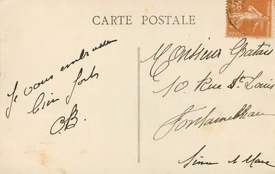 Zamek w Chambord — Façada Północna — AG, n° 500 — Rewers