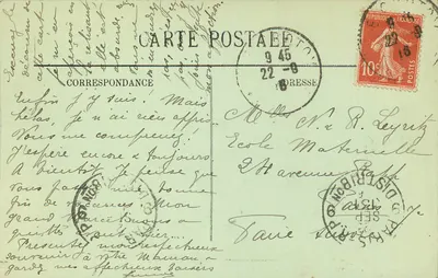 Le Crotoy — As Falésias — LL. — N°69 — Verso