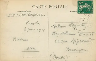 Versailles — Bassin de Neptune — Hoofdmotief in lood (van Adam) — Achterkant