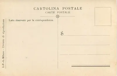 Madonna di Foligno — praca przypisywana Raffaello — wydane przez I.F.A. Milano — Rewers