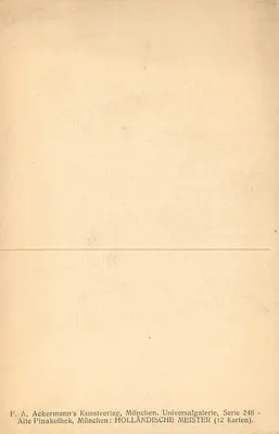 Menino e cachorro — G. Ter-Borch — F.A. Ackermann's Kunstverlag, série 248 — Verso