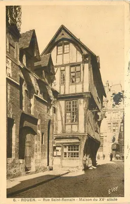 Rouen — Rue Saint-Romain — Casa do século XV — Eloy