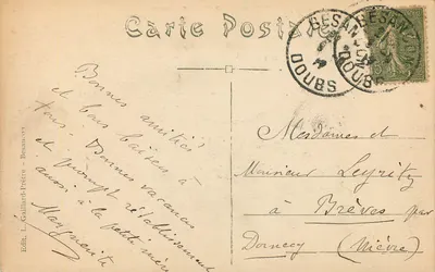 Fronteira Franco-Suíça — Bassins do Doubs. Rochas da Virgem — Excursão na Franche-Comté, n°29 — Verso