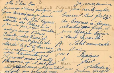 Jovem Alsaciana — Jeanne Faegle — Imp. Brau & Cie, Mulhouse-Dornach — Verso