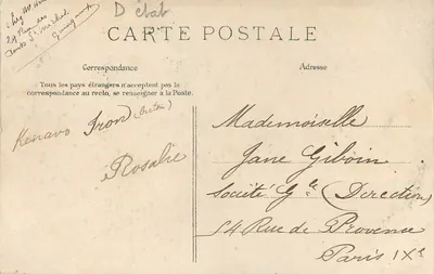 Jovens Bretões - Irmão e Irmã — Coleção VILLARS, Quimper, n°1290 — Verso