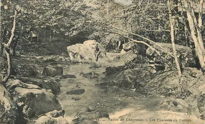 Vale de Cheyreuse — As Cataratas de Cernay — Editor RIVIERE, n°11
