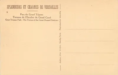 Tuin van het Grand Trianon — Terras van de Trap van het Grand Canal — Artistieke uitgave YVON — Achterkant