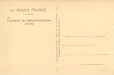 Château de Pierrefonds — Côté Est — Les Éditions d'Art Yvon, Paris — Verso