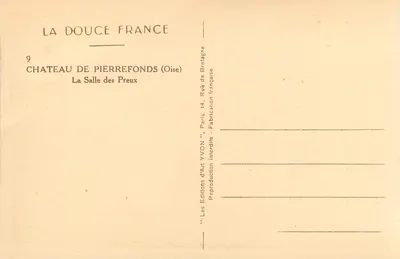 Zamek Pierrefonds — Sala Preux — Wydawnictwo Sztuki Yvon — Rewers