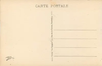 Jezioro Longemer — widok panoramiczny — Karty 'La Cigogne', Strasbourg — Rewers