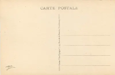 Okręgi GÉRARDMER — La Vologne na Mostku Czarodziejek — Wydawca: Cartes "La Cigogne", Strasbourg — Rewers