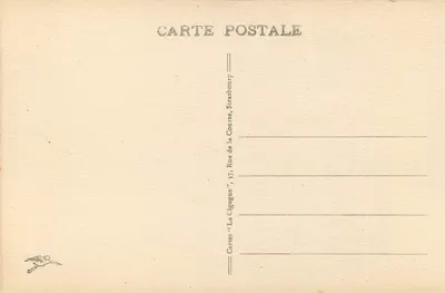 Okręgi GÉRARDMER — Skok z Cuves — Wydawca 'La Cigogne', Strasbourg — Rewers