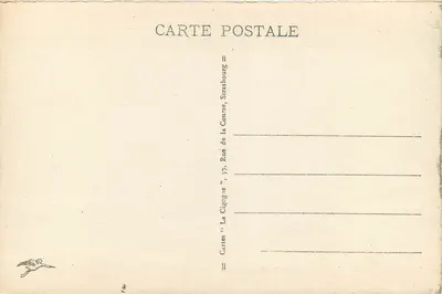 Tunel Roche du Diable — okolice La Schlucht — Cattes « La Cigogne », Strasbourg — Rewers