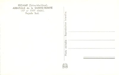 Fécamp (Seine-Maritime) — Abbatia Świętej Trójcy — Façada Południowa — X i XVII wiek — Rewers