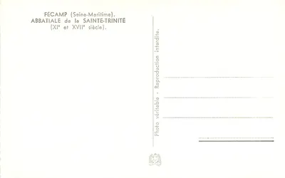 Fécamp (Seine-Maritime) — Abbazia della Santa Trinità — XI e XVII secolo — Verso