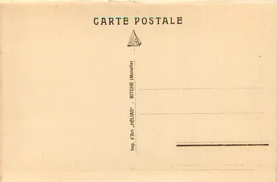 Os arredores de Bitche — Mouterhouse — Imp. d'Art "Hélias" Bitche — Verso