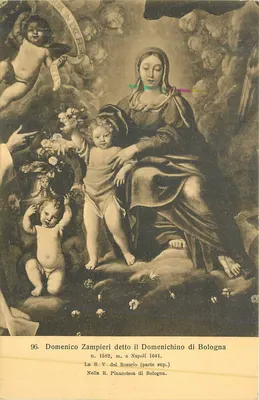 Dziwana Rosary — część górna — Domenico Zampieri zwany Domenichino, wydawca G. Mengoli Bologna