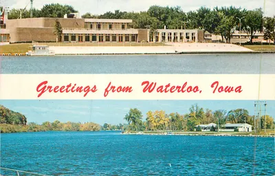 Waterloo, Iowa — Centro de Recreação e Artes — Dunlap Post Card Co.
