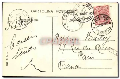 Turim - Torrões do Palazzo Madama — editor G.P.M. n° 8410 — Verso