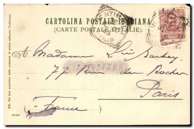 Bordighera — Costa Italiana — Ed. Schmidt-Staub & Cie, Nürnberg — Verso