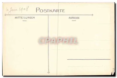 Bilhete postal antigo Suiço Spiez — Verso