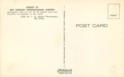 Aeroporto Internacional de Los Angeles — Sunset — Plastichrome by Colourpicture — Verso