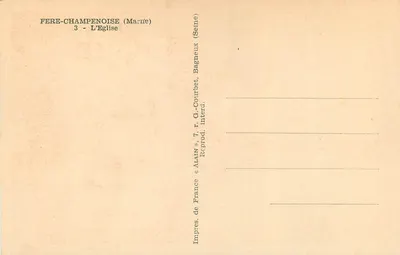 Fère-Champenoise — A Igreja — Alain — Verso