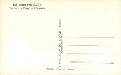 Les Alcyons — praia de Hendaye — Editora Elcé — Verso