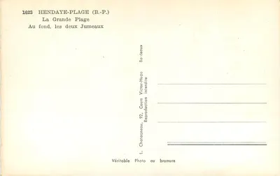 Hendaye-Plage (B.P.) — La Grande Plage — L. Chataganeau, 92, Bordeaux — Rewers