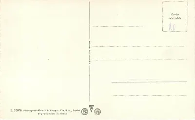Vallorbe. Źródło rzeki Orbe — widok źródła rzeki — Photoglob-Wehrli & Cie, Zurych — Rewers