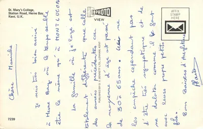 Hotel w Herne Bay — Kent, Wielka Brytania — wydawca: D. V. BENNETT LTD. — Rewers